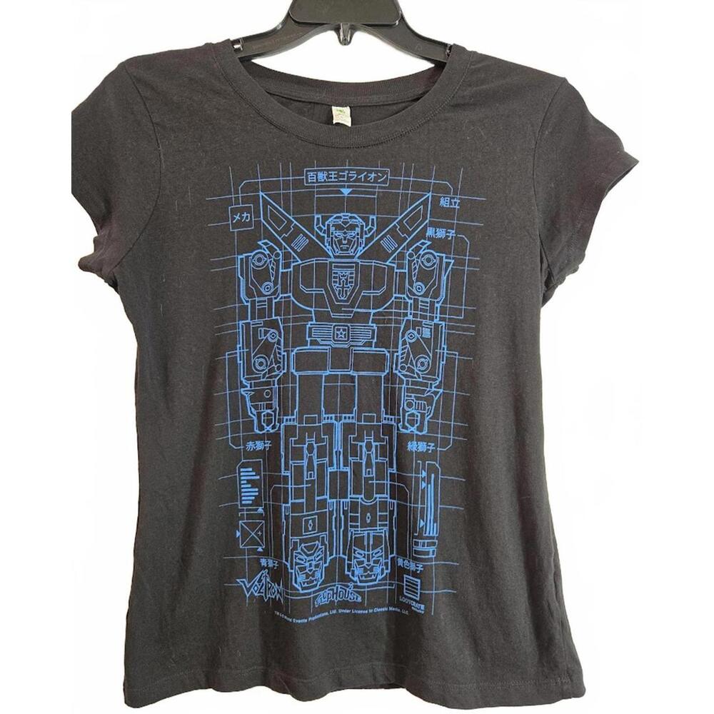 LotusTee XL Black Graphic Voltron T-Shirt Size XL